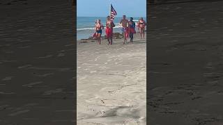 Baywatch Cast Fliming On Cape Canaveral Beach