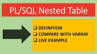 PL/SQL - Nested Table as Database Object