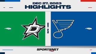 NHL Highlights | Stars vs. Blues - December 27, 2023