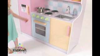 KidKraft Large Pastel Kitchen 53181 - Perfect Wooden Kitchen Playset