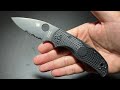 SPYDERCO NATIVE® 5 FRN BLACK/BLACK BLADE ยืม เรียบผสมหยัก ตัวคล้ำดำปี๋