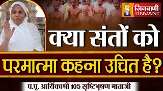 क्या संतों को परमात्मा कहना उचित है ? | Srishti Bhushan Mata Ji | 05 Sep 24 | J00372