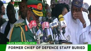 Former Chief of Defence, Alex Badeh, buried in Abuja