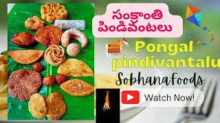 సంక్రాంతి కి 15 రకాల పిండివంటలు || sankranthi pindi vantalu || sankranthi pindi vantalu in telugu