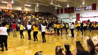 Seneca High School Step Team at Pep Rally on 9-27-13