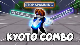 Abusing KYOTO COMBO to TROLL Toxic Players | The Strongest Battlegrounds Roblox