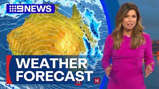 Australia Weather Update: Weather warnings for NSW and Queensland | 9 News Australia