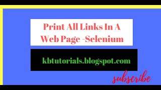 Selenium Web Driver Tutorials - FindElements Example