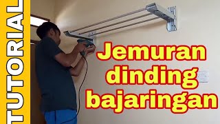 cara MEMBUAT JEMURAN DINDING dari bahan BAJA RINGAN, seperti ini caranya...