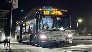 ⁴ᴷ⁶⁰ (RARE) SamTrans 2023 New Flyer XE40 #1009 on Route 142