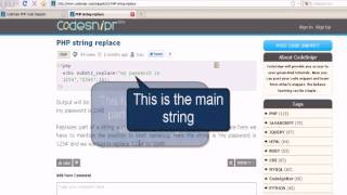 PHP Tutorial : String replacement in PHP