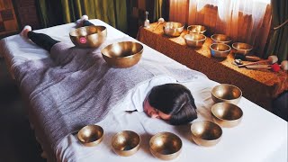 Powerful Om Mantra Meditation and Healing Tibetan Bowls  Zen Sound Therapy with Singing Bowls That