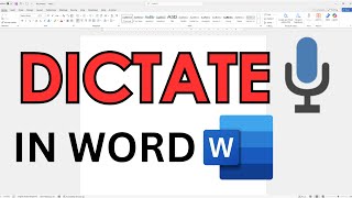 How To Dictate Speech in Microsoft Word! | Voice Typing Tutorial