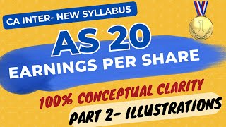 AS 20 in ENGLISH - Earnings Per Share - ICAI illustrations - CA INTER New Syllabus