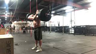 302lb power clean 3x in 40 secs