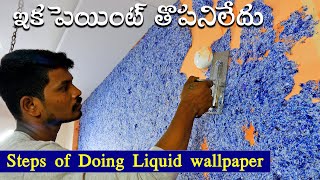 తక్కువ ఖర్చు తొ ఇంట్లోనే wallpaper చేసుకోవచ్చు ! Silk plaster liquid wallpaper