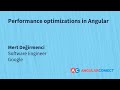 Performance optimizations in Angular | Mert Değirmenci | #AngularConnect