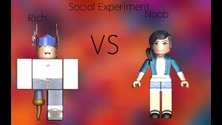 Poor Vs Rich Roblox Social Experiment - rich vs poor roblox