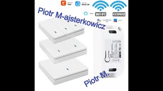 WiFi /RF mini przełącznik wciskany Tuya/SmartLife, 433Mhz, panel ścienny | @Piotr_M-ajsterkowicz