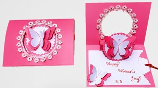 Butterfly pop up card tutorial | Happy Women's Day Card Easy | DIY greeting card | DG Handmade
