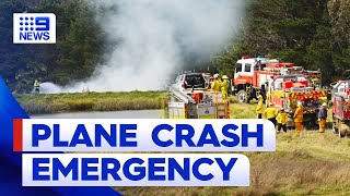 Light plane crashes near Canberra | 9 News Australia