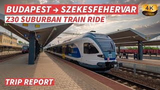 【4K】Hungary's Z30 Suburban Train: Budapest to Székesfehérvár Full Ride -  With Captions【CC】