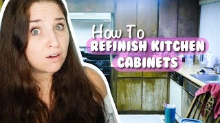 How to Restore Kitchen Cabinets With Gel Stain + Behind the Scenes StoryTime