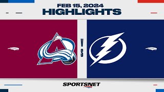 NHL Highlights | Avalanche vs. Lightning - February 15, 2024