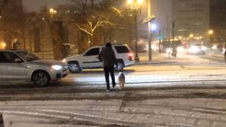 Snow begins to fall in Syracuse