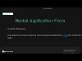 How To Create Online Rental Application Form Using Microsoft Forms