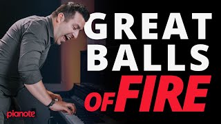 How to play 'Great Balls Of Fire' 🔥 by Jerry Lee Lewis (Piano Tutorial) 🎹