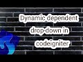 Dynamic dependent select box in codeigniter using ajax