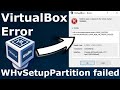 Fix Failed to Open a Session for the Virtual Machine Call to WHvSetupPartition failed: ERROR_SUCCESS