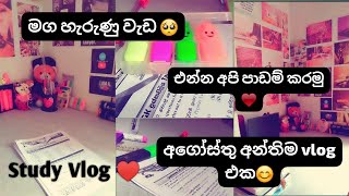 Study Vlog ♥️📈| පාඩම් කරමු❤️| අගෝස්තු අන්තිම vlog එක 💜🌸