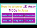 How to Solve MCQ on 1D array in Java