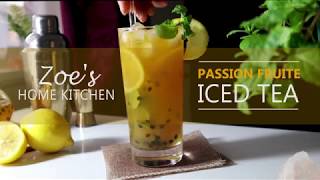 Passion Fruit Iced Tea (vegan) _Ep.6 #homecafe #zoeshomekitchen