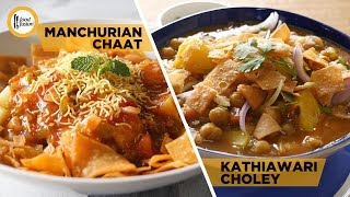 2 Unique Chaat Recipes (Manchurian Chaat & Kathiawari Cholay) By Food Fusion
