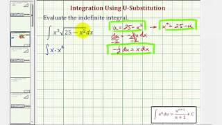 Ex: Indefinite Integral in the form x^n*sqrt(a^2 - x^2) Using U-Substitution