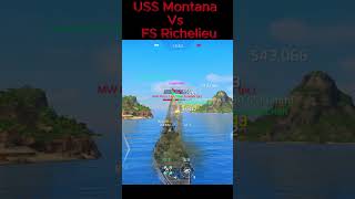 USS Montana☠️ VS ☠️ FS Richelieu 💯#modernwarshipsgameplay