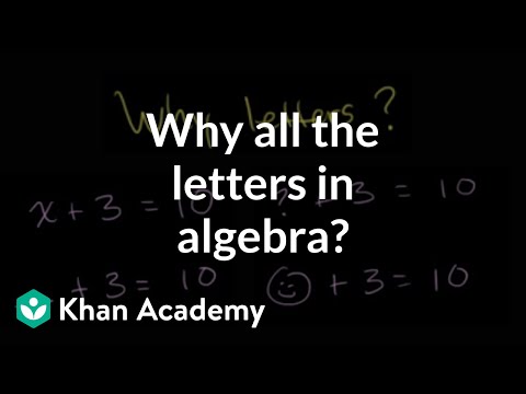 What letters are used in algebra?