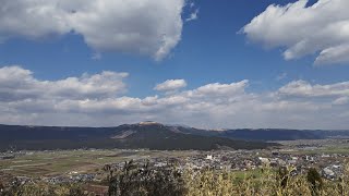 熊本県阿蘇市田子山公園　頂上「そらふねの桟橋」からの風景