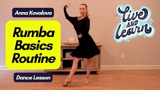 Anna Kovalova - Bronze Rumba Basics Routine | Ballroom dance lessons