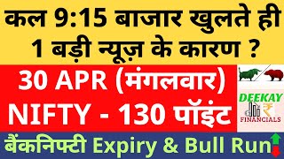 Nifty Analysis & Target For Tomorrow | Banknifty Tuesday 30 April Nifty Prediction For Tomorrow