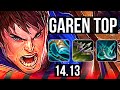 GAREN vs DARIUS (TOP) | 8k comeback, 49k DMG, 6 solo kills | NA Grandmaster | 14.13