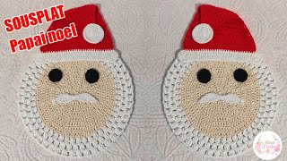 SOUSPLAT NATALINO MODELO PAPAI NOEL EM CROCHE