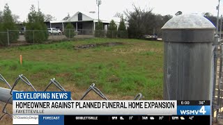 Homeowner against planned funeral home expansion