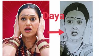 YouTube short video | Daya pencil drawing | Tarak Mehta ka ooltah chashmah | TMKOC