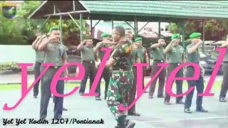 Yel Yel Terpesona Penuh Semangat Prajurit Kodim 1207/ Pontianak #tni #tniad #kodam12 #kodim1207