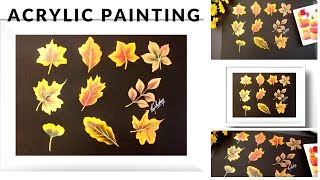 Top 10 Fall Leaves Painting - Acrylic Painting for Beginners - Fall - DIY