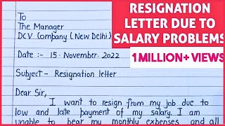 Resignation letter due to salary problems||Resignation letter in english #resignationletter #resign